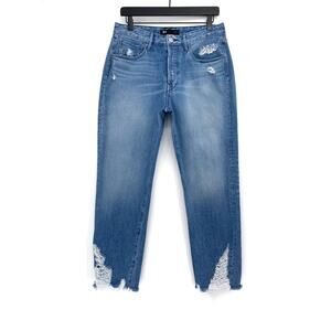 3x1 Cropped Boyfriend Jean Blue Denim 28